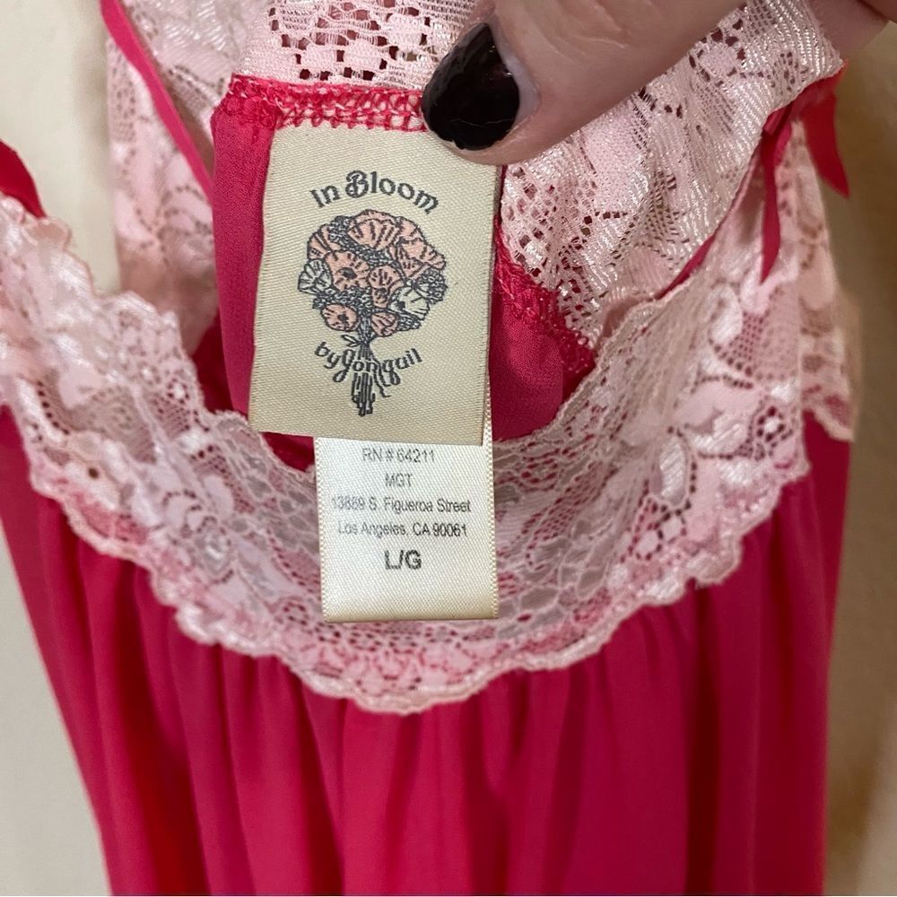 In Bloom by Jonquil Pink Chemise Sz L - Picture 6 of 14
